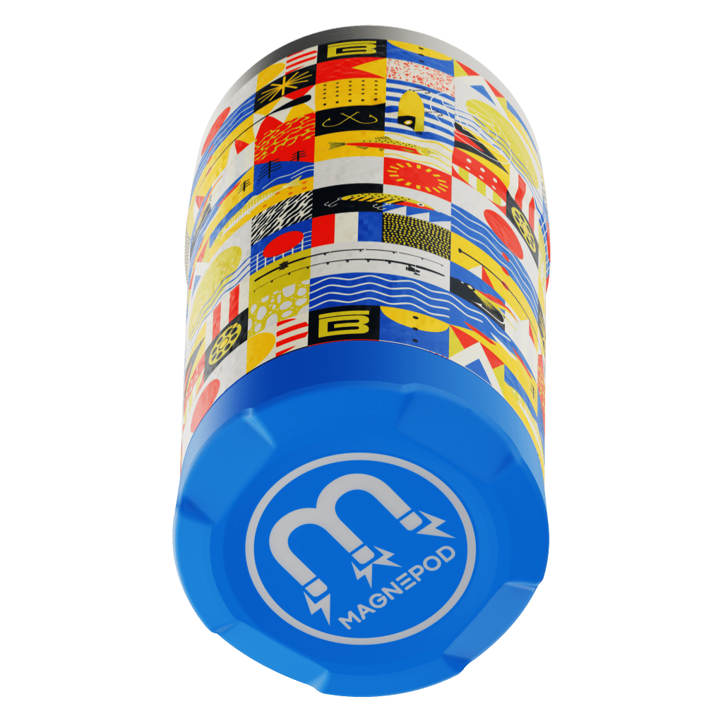 Bottom view of the MAGNETumbler 20oz with Lid Fischer Topwater