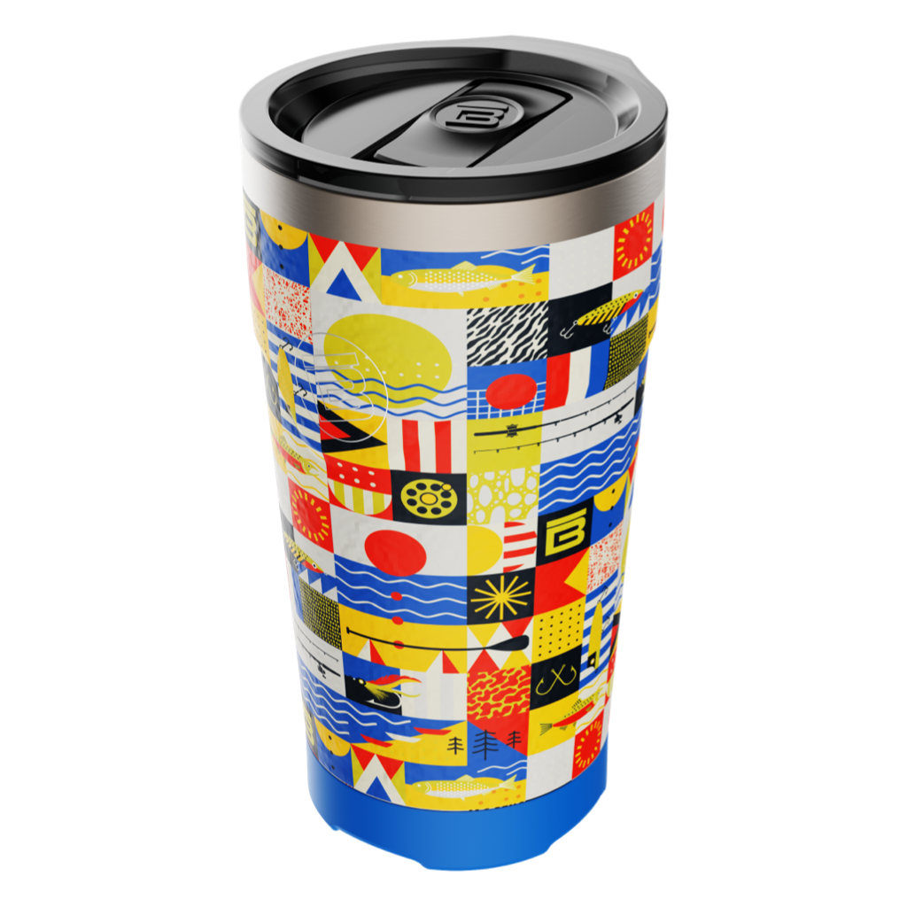 Front angled view of the MAGNETumbler 20oz with Lid Fischer Topwater