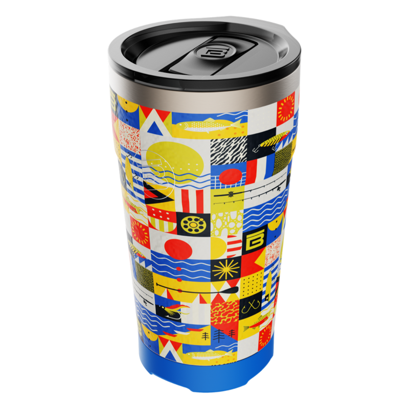 Front angled view of the MAGNETumbler 20oz with Lid Fischer Topwater