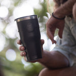 A detailed image of the MAGNETumbler 32oz with Lid Black, showing its design and key features.