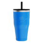 Side view of the MAGNETumbler 32oz with Lid Harbor Blue with straw