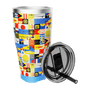 Side view of the MAGNETumbler 32oz with Lid Fischer Topwater with straw