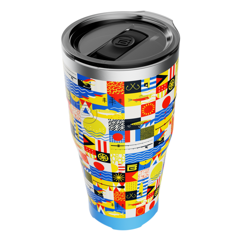 Top angled view of the MAGNETumbler 32oz with Lid Fischer Topwater