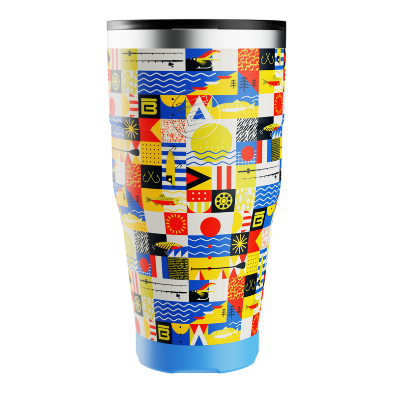 Side view of the MAGNETumbler 32oz with Lid Fischer Topwater