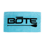 Light blue towel with BOTE logo in black