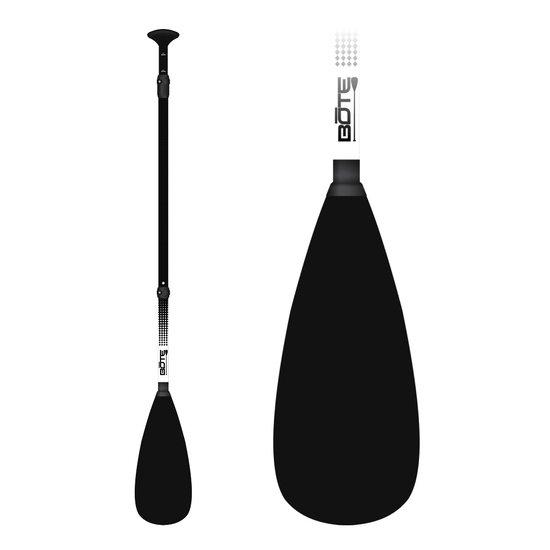 3-Piece Kids Adjustable Fiberglass Paddle Black shown assembled with close-up of black blade.