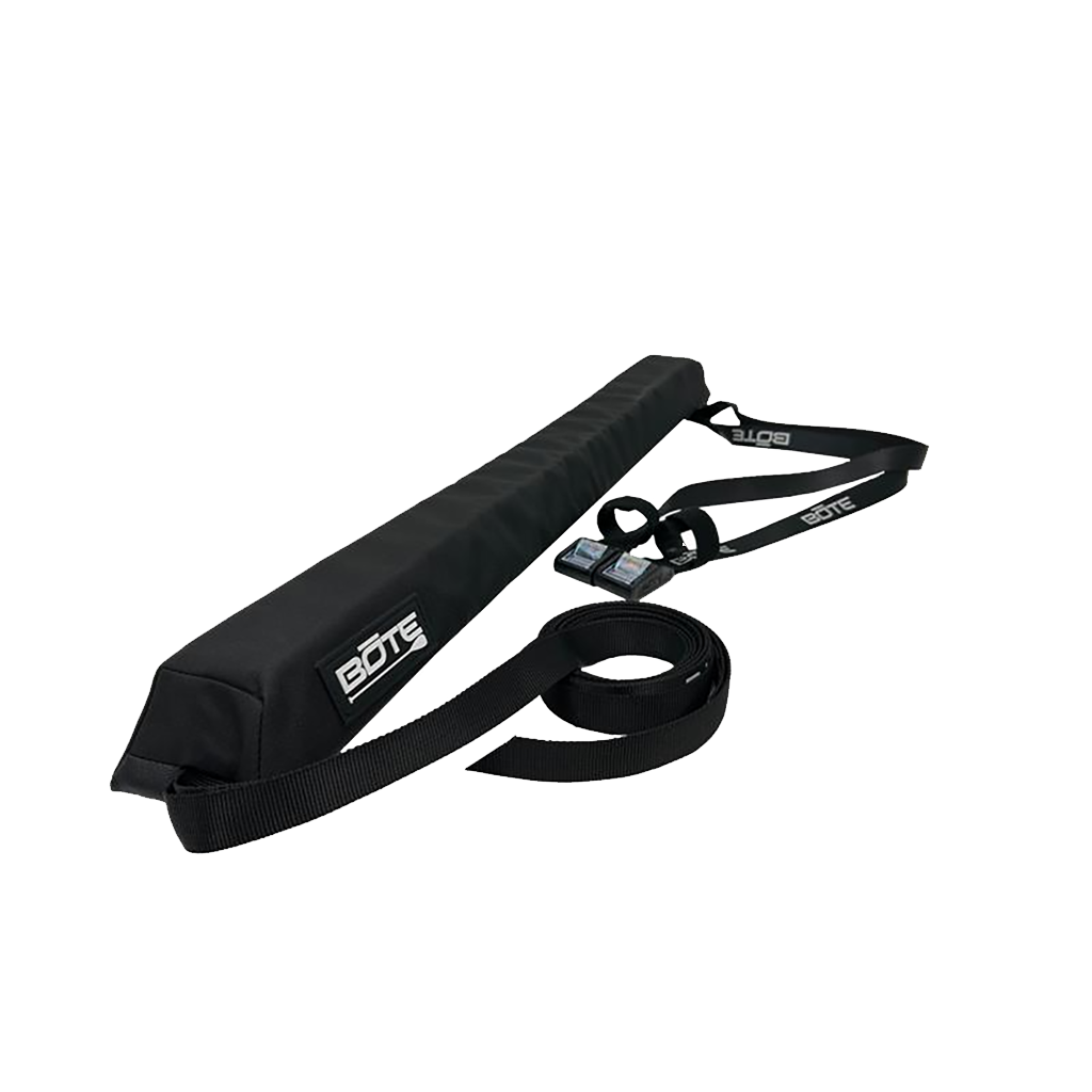Quick Strap Board Racks laid out, showing padded black rack cover with adjustable straps and buckles.