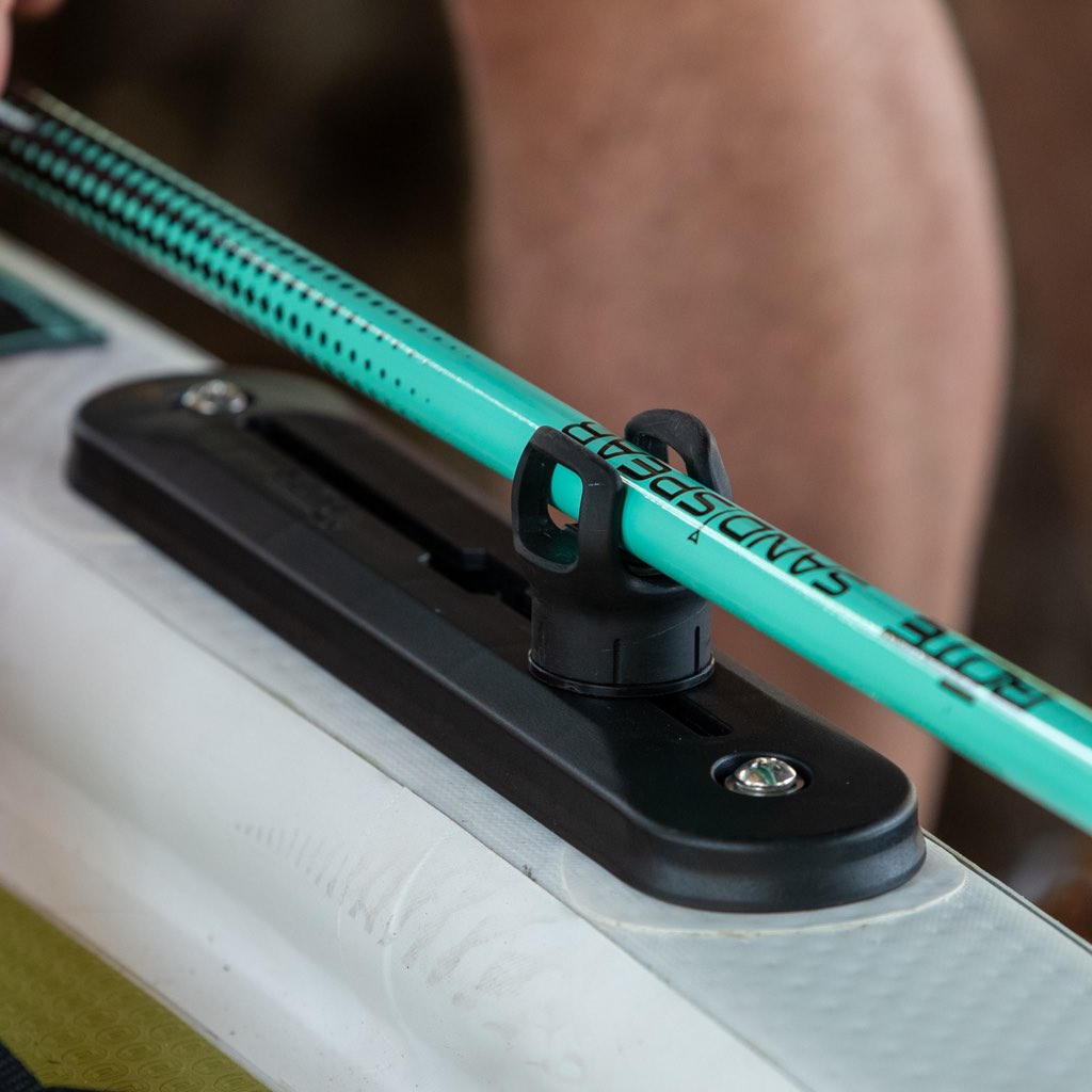 A sandspear in the Rail Rac sandspear holder