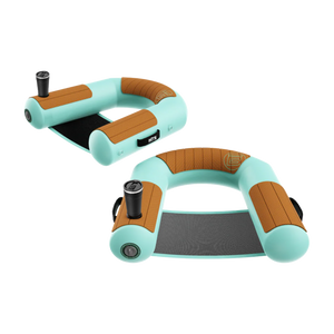 Two hangout sling chairs with MAGNETumblers secured on the MAGNEPOD on a white background.