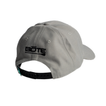 Rear view of BOTE Nation Flag Hat Gray in Grey with black BOTE patch.