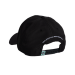 Rear view of BOTE Logo Ripstop Hat in Black with white logo.