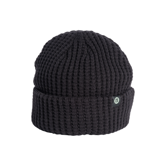 Front view of BOTE Circle B Logo Beanie in Black