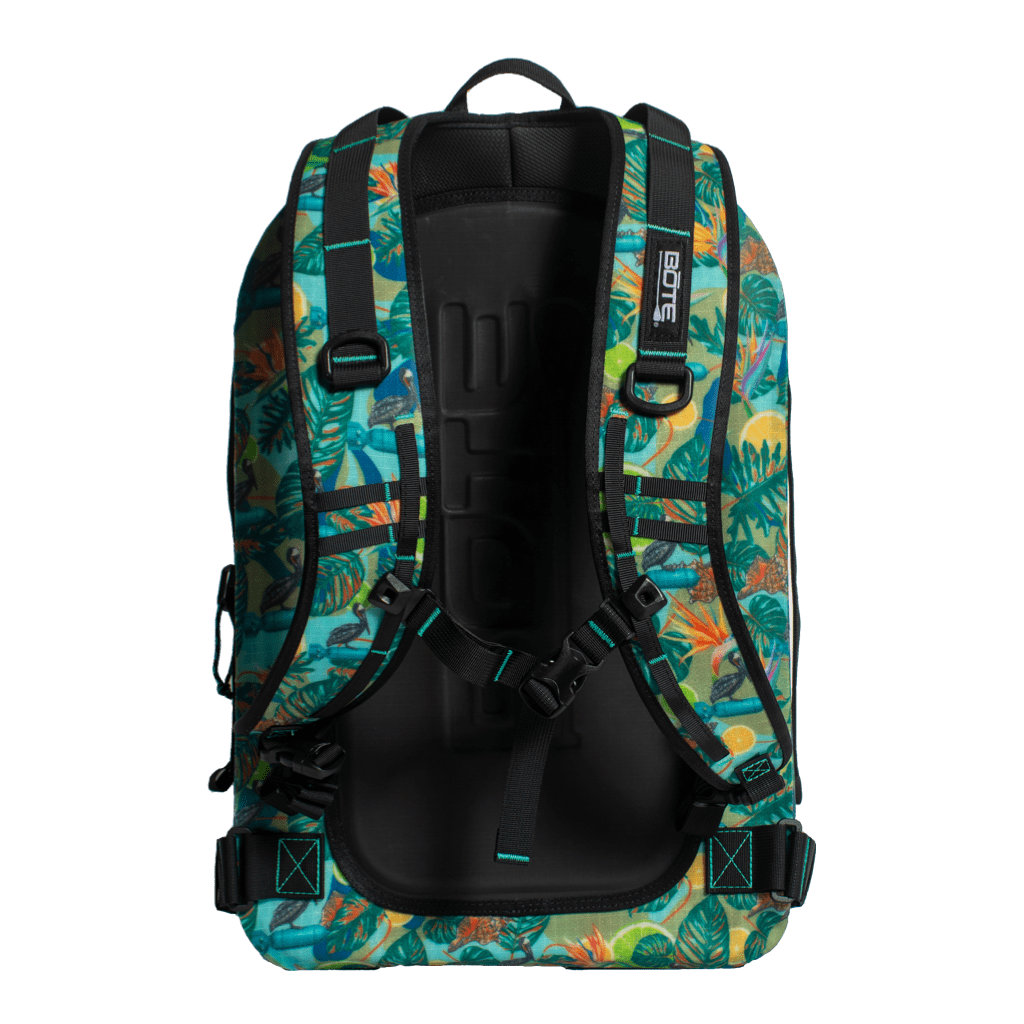 Rear view of Highwater Backpack Native Bombardier showing padded straps and back panel.