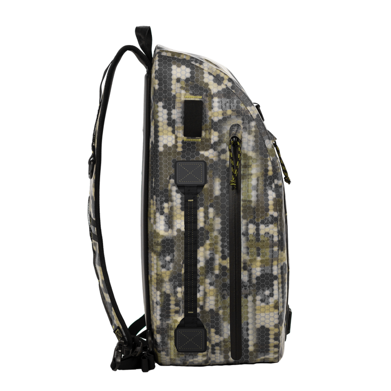 Camouflage-patterned backpack