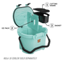 Kula 10 cooler in seafoam with accessories being place inside cooler