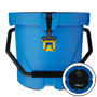 Side view and zoomed in top view of the KULA 5 MAGNEPOD™ Cooler Harbor Blue