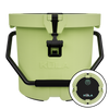 Front view of Kula 5 cooler with cutout of top view.