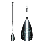 3-piece adjustable black carbon paddle with white BOTE branding and teardrop blade shape.