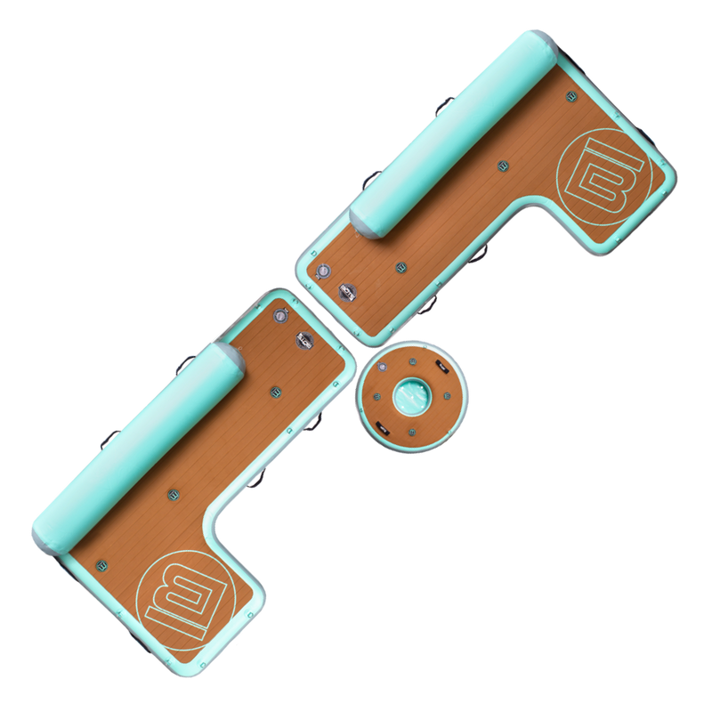 Top view of the Inflatable Dock Hangout Super Sectional configuration