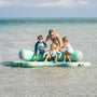 Picture of mom with kids in the Inflatable Dock Hangout 120 Classic