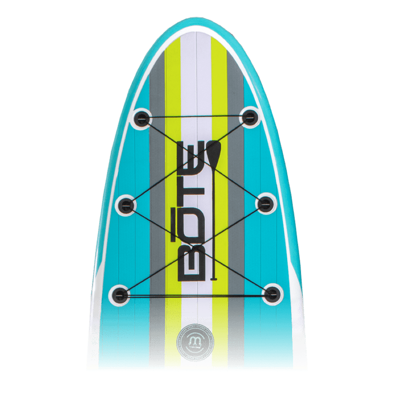 Zoomed in top view of the Breeze 11′6″ Full Trax Citron Paddle Board