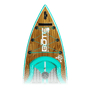 Zoomed in top view of the view of the Rackham 12′ Classic Cypress Paddle Board