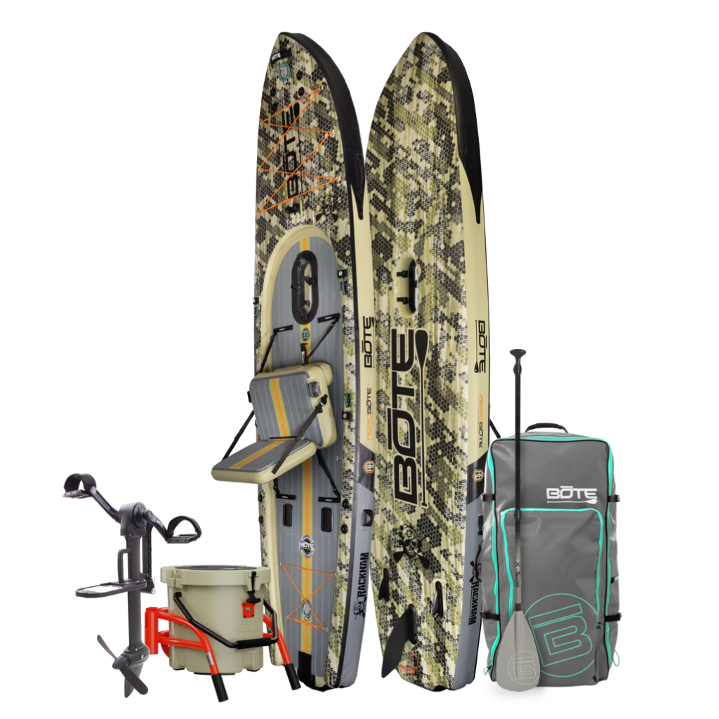 BOTE HD Aero 11′6″ Classic Cypress Inflatable Freshwater Paddle Board Package