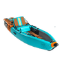 Front angle view of the Lono Aero inflatable kayak in Native Aqua.