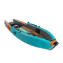 Front angle view of the Lono Aero inflatable kayak in Native Aqua.