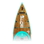 Zoomed in top view of the Rackham 14′ Classic Cypress Paddle Board