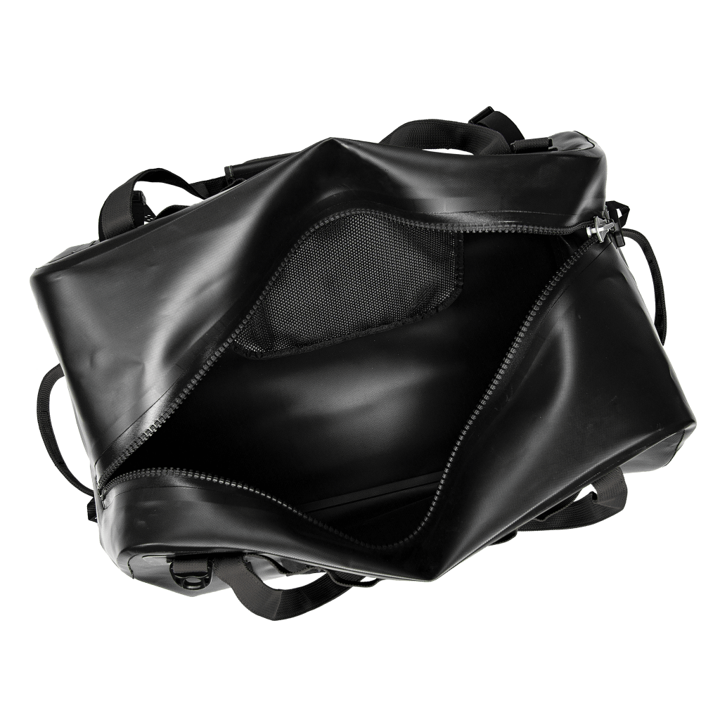 Interior of the black Highwater Duffel