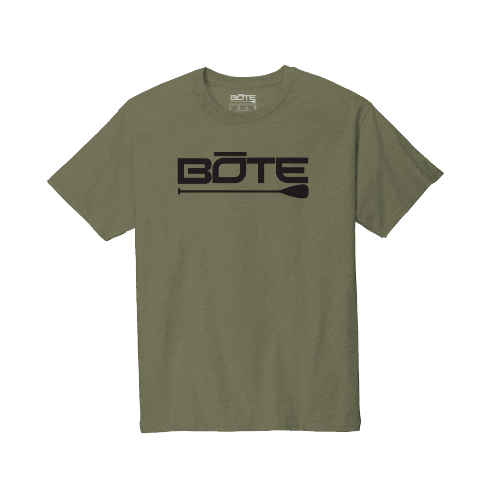 Front view of the Men's Logo Olive Tee