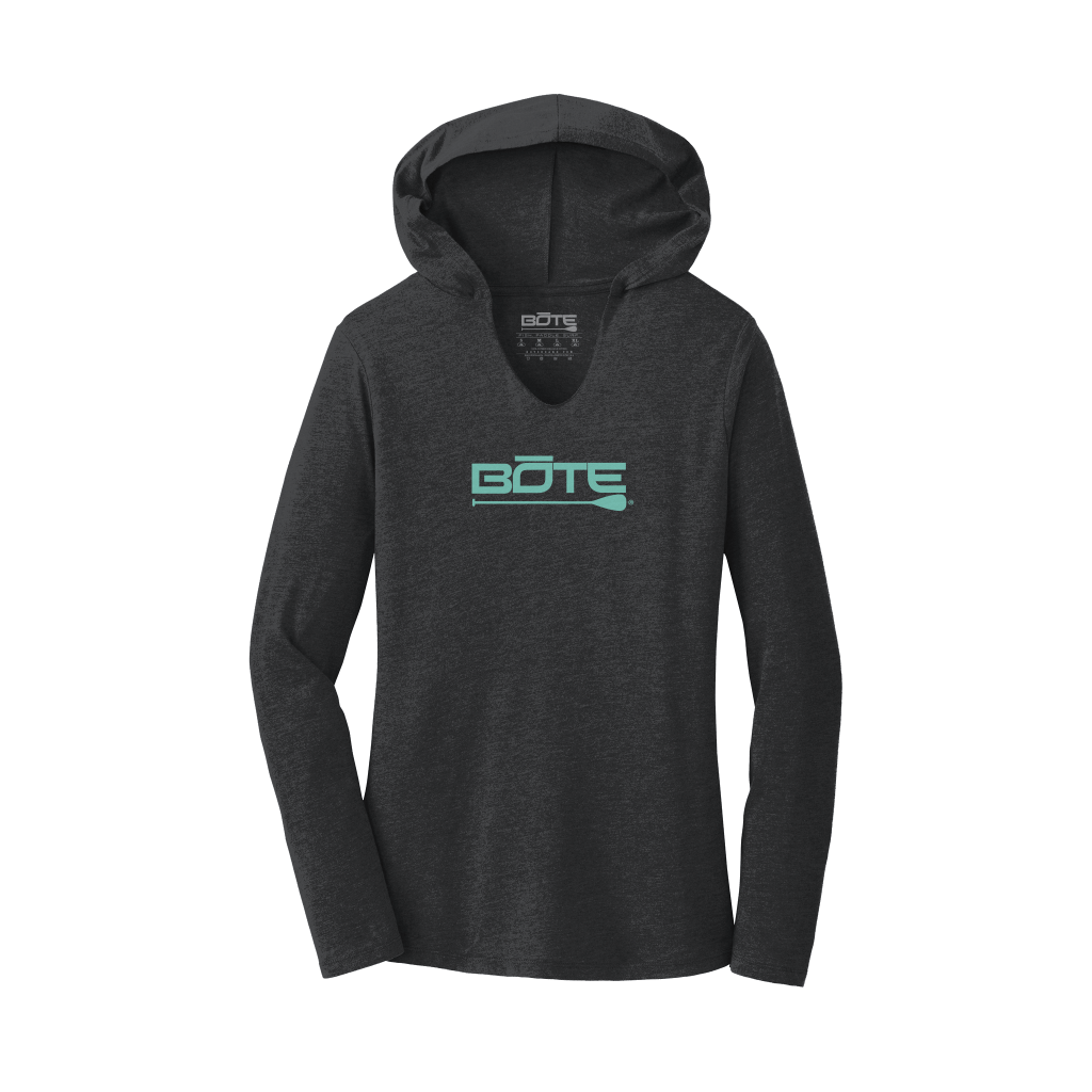 Front view of the Women's Bonefish Hooded Long Sleeve