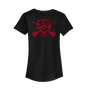 Back view the Women's No Quarter Tee