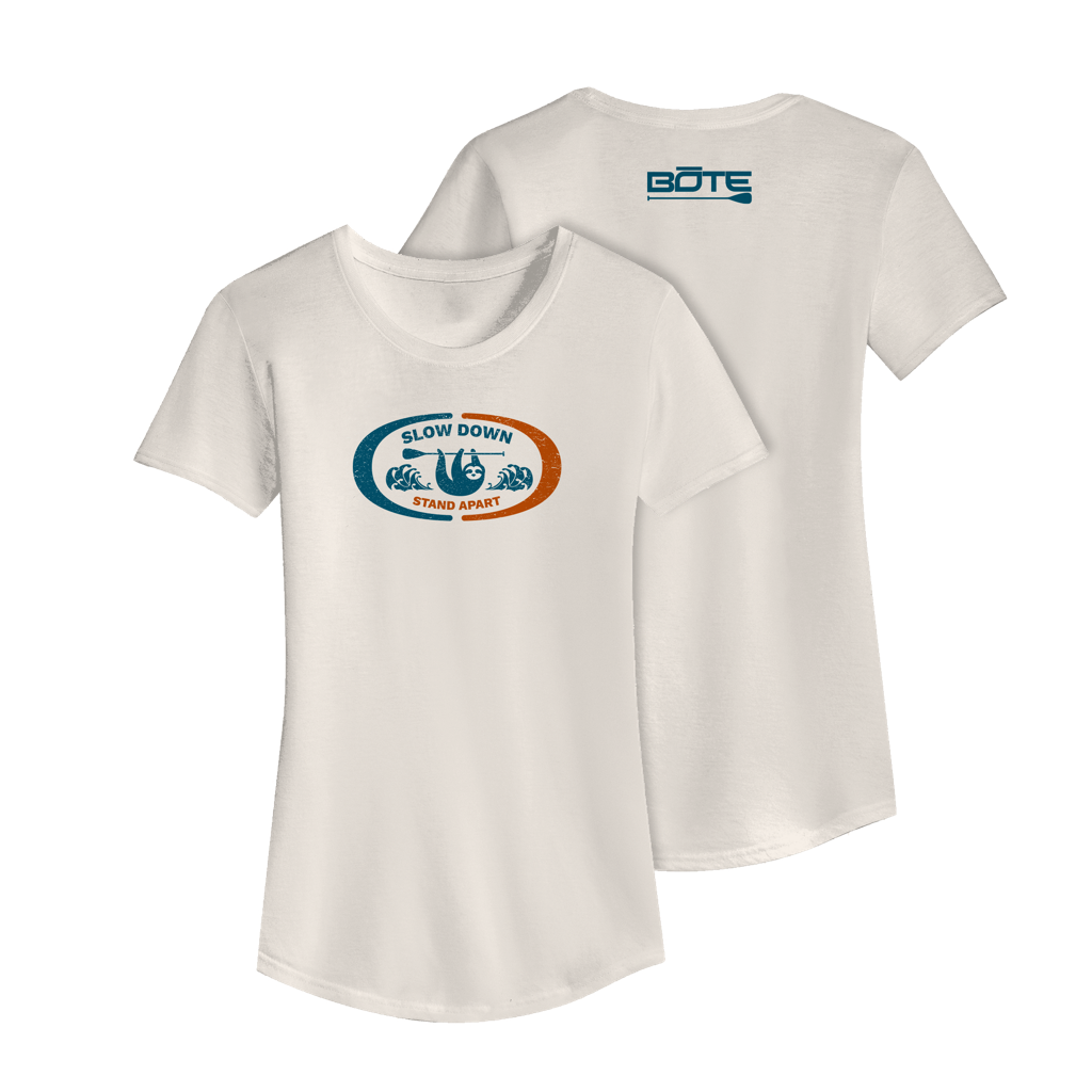 Front and back image of the Women's Slow Down Tee