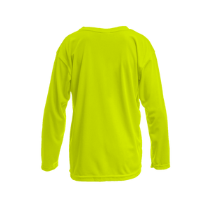 Back view the Youth Logo UPF 50+ Vapor Long Sleeve