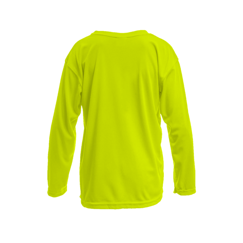 Back view the Youth Logo UPF 50+ Vapor Long Sleeve