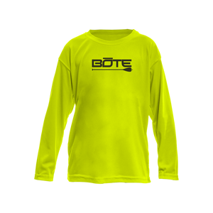 Front view of the Youth Logo UPF 50+ Vapor Long Sleeve