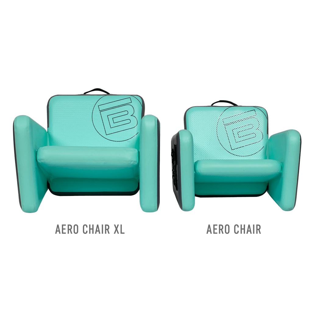 Aero Chair XL on the left and Aero Chair on the right for size comparison