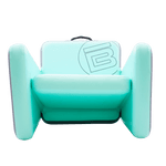 Front view of the Aero chair XL in seafoam with circle B logo on the back