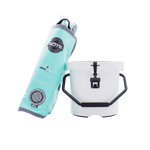 Aero Chair XL deflated and folded leaning against the KULA 5 for scale