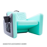 Angled view of the Aero Chair XL with suggested accessory, the cup holde