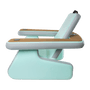 Side view of the Inflatable AeroRondak® Chair Classic