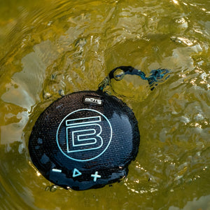 Image of speaker floating on water