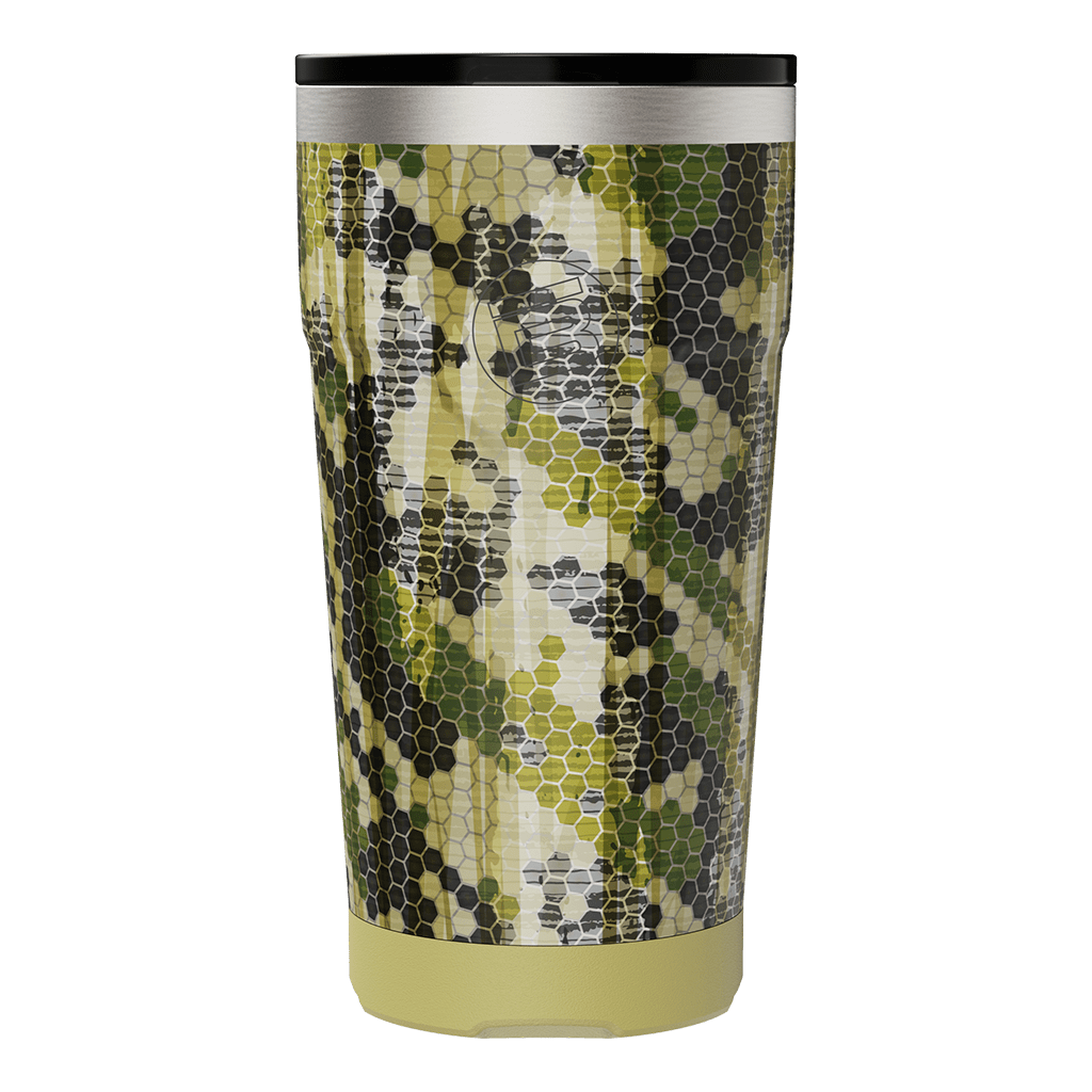 A detailed image of the MAGNETumbler 20oz with Lid Verge Camo, showing its design and key features.