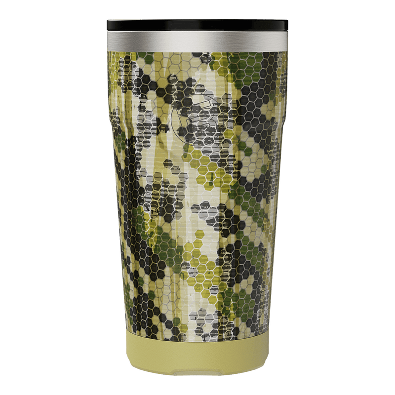 A detailed image of the MAGNETumbler 20oz with Lid Verge Camo, showing its design and key features.