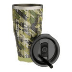 A detailed image of the MAGNETumbler 32oz with Lid Verge Camo, showing its design and key features.