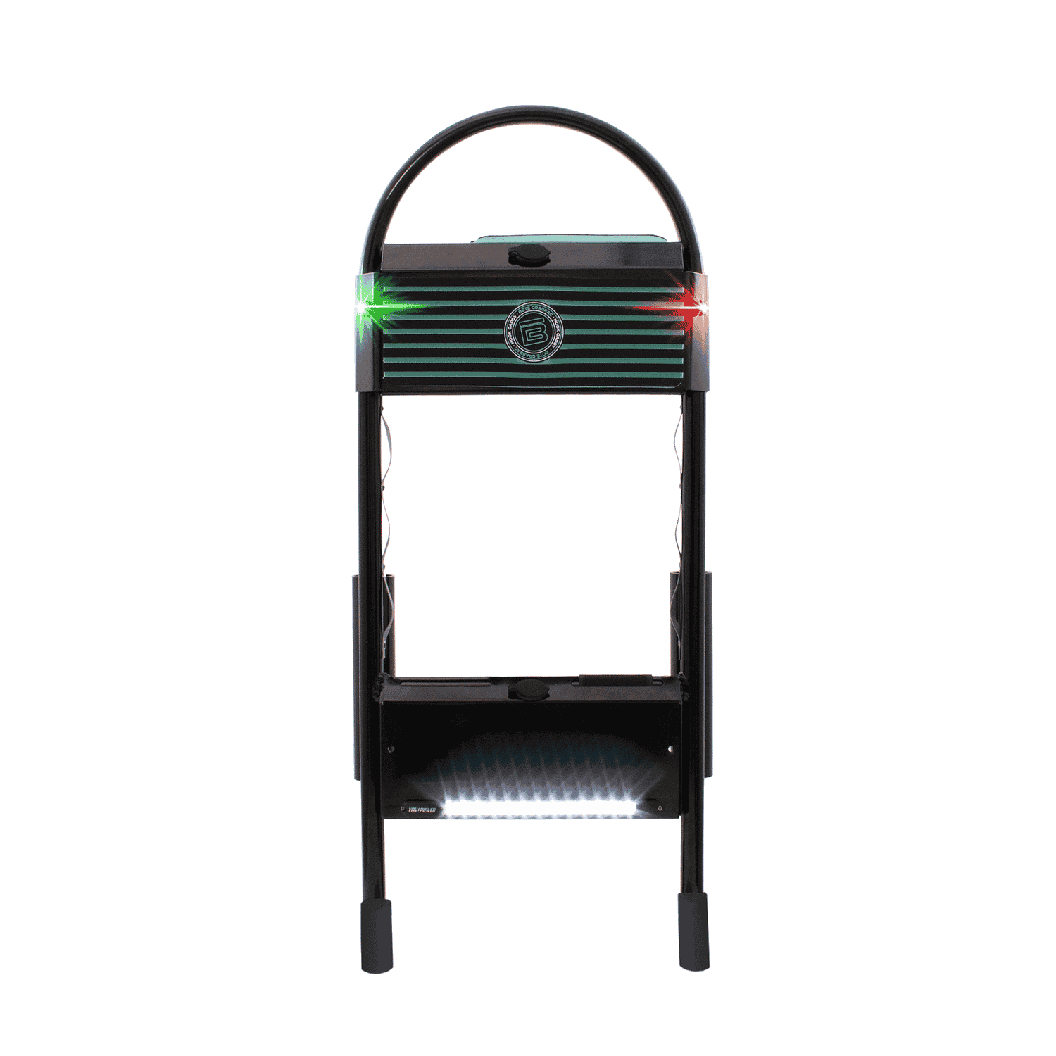 Front view of Power Rac with navigation lights, curved handle, and integrated storage.