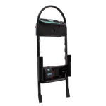 Angled back view of Power Rac showing control panel, rod holders, and battery pack.