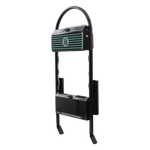 Angled front view of Power Rac showing storage lid, LED strip, and BOTE logo panel.